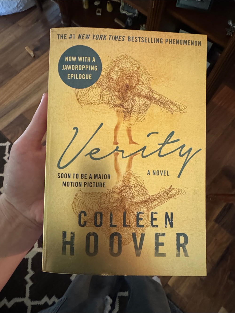 Verity novel by Colleen Hoover - Gold Cover - With Epilogue